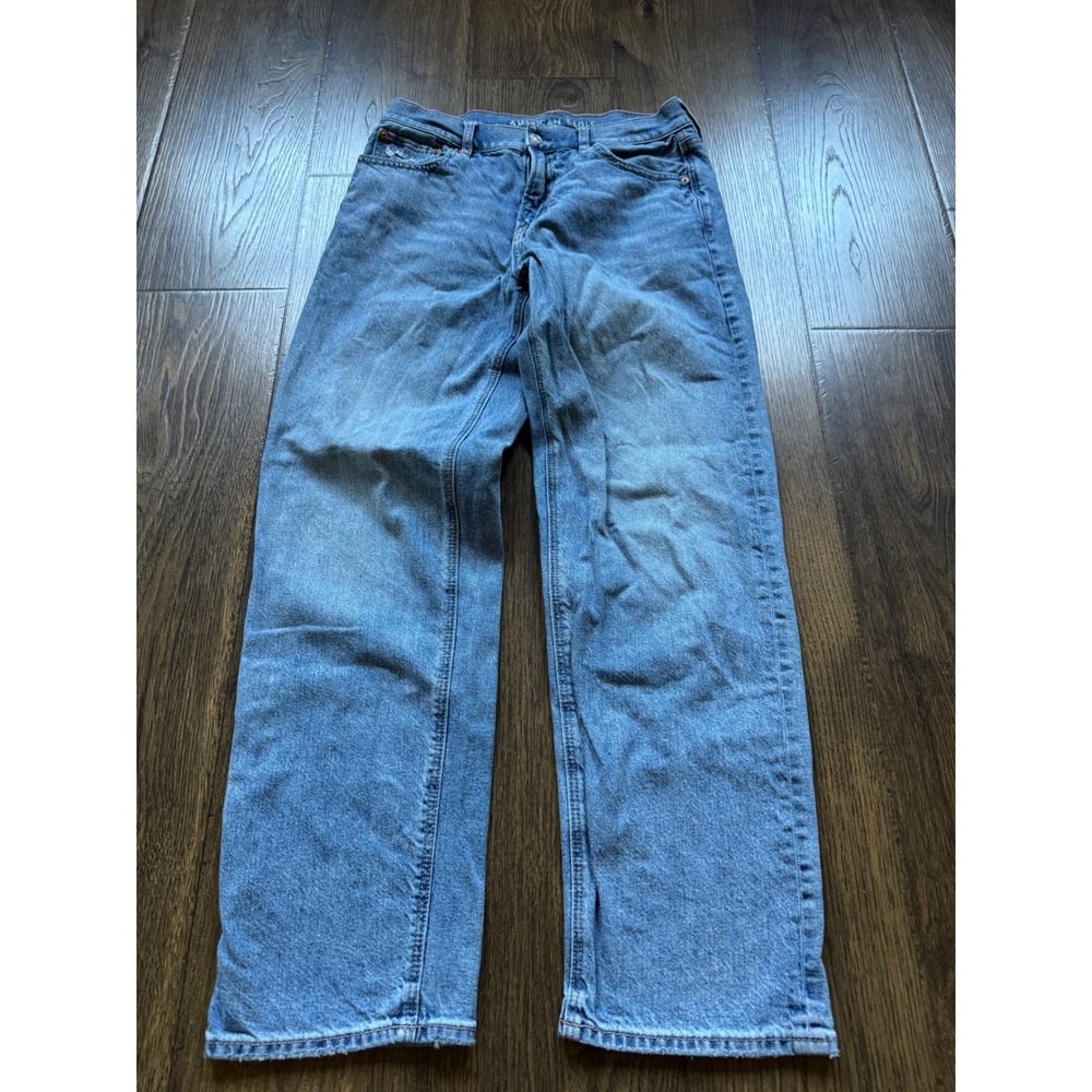 American Eagle AE Ex-Boyfriend Strigid Jeans Medium Wash Blue Size 2 Regular